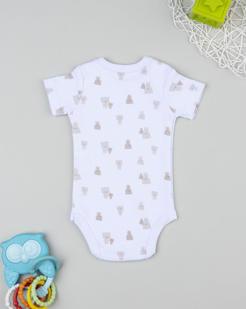 Body bianco neonato orsetti allover