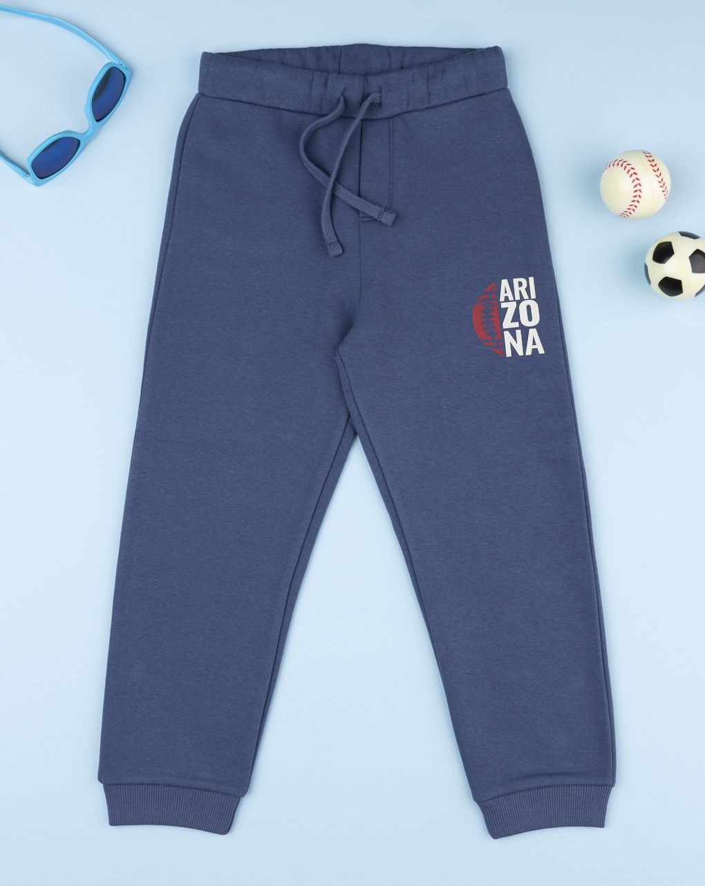 Pantalone bimbo blu con stampa