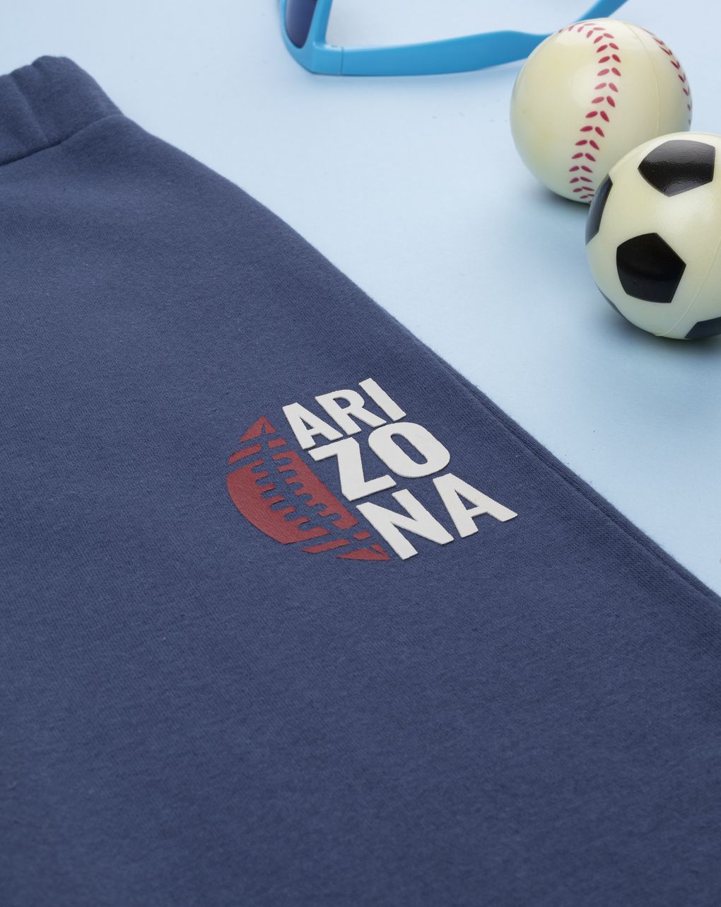 Pantalone bimbo blu con stampa