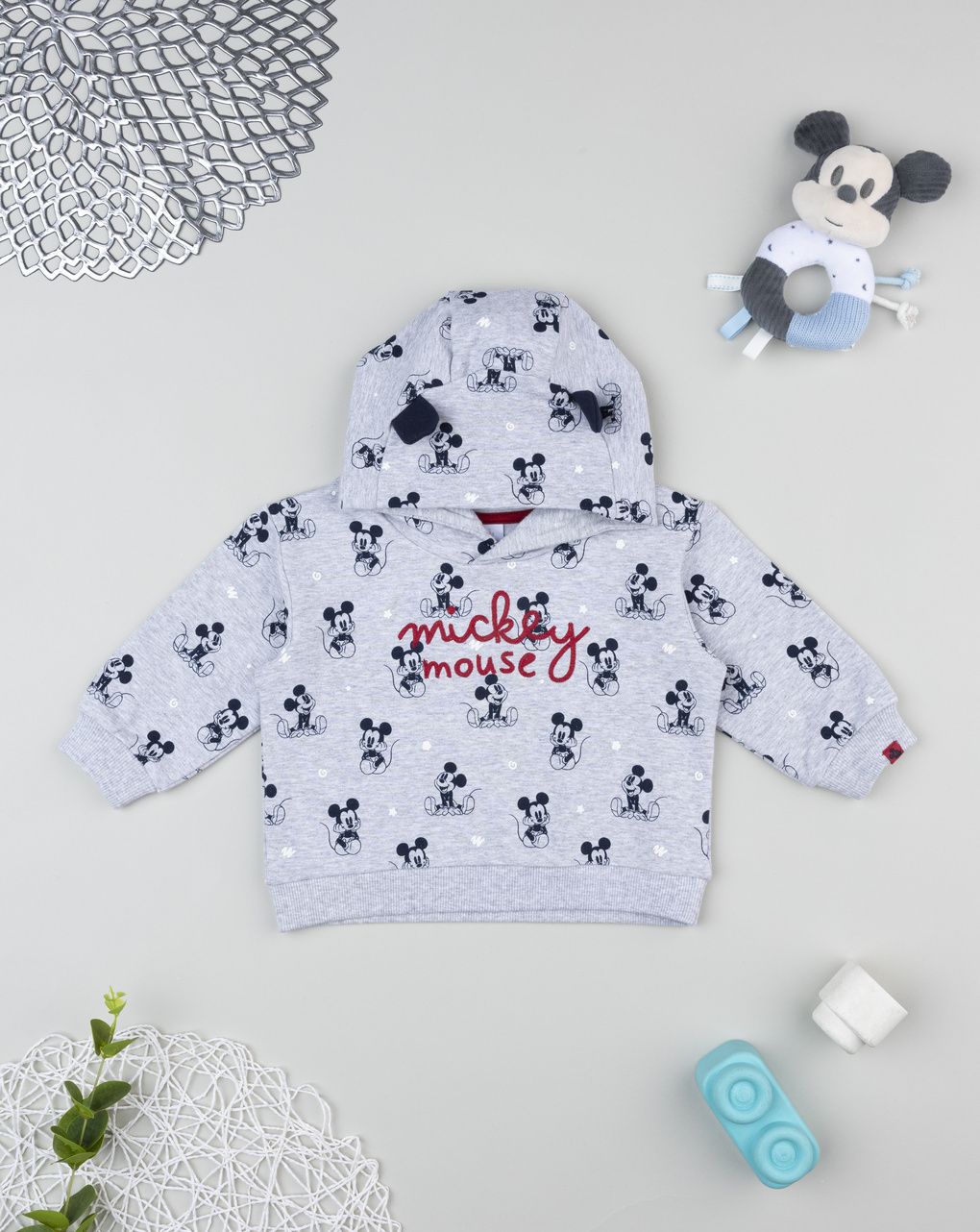 Felpa grigia bimbo disney topolino