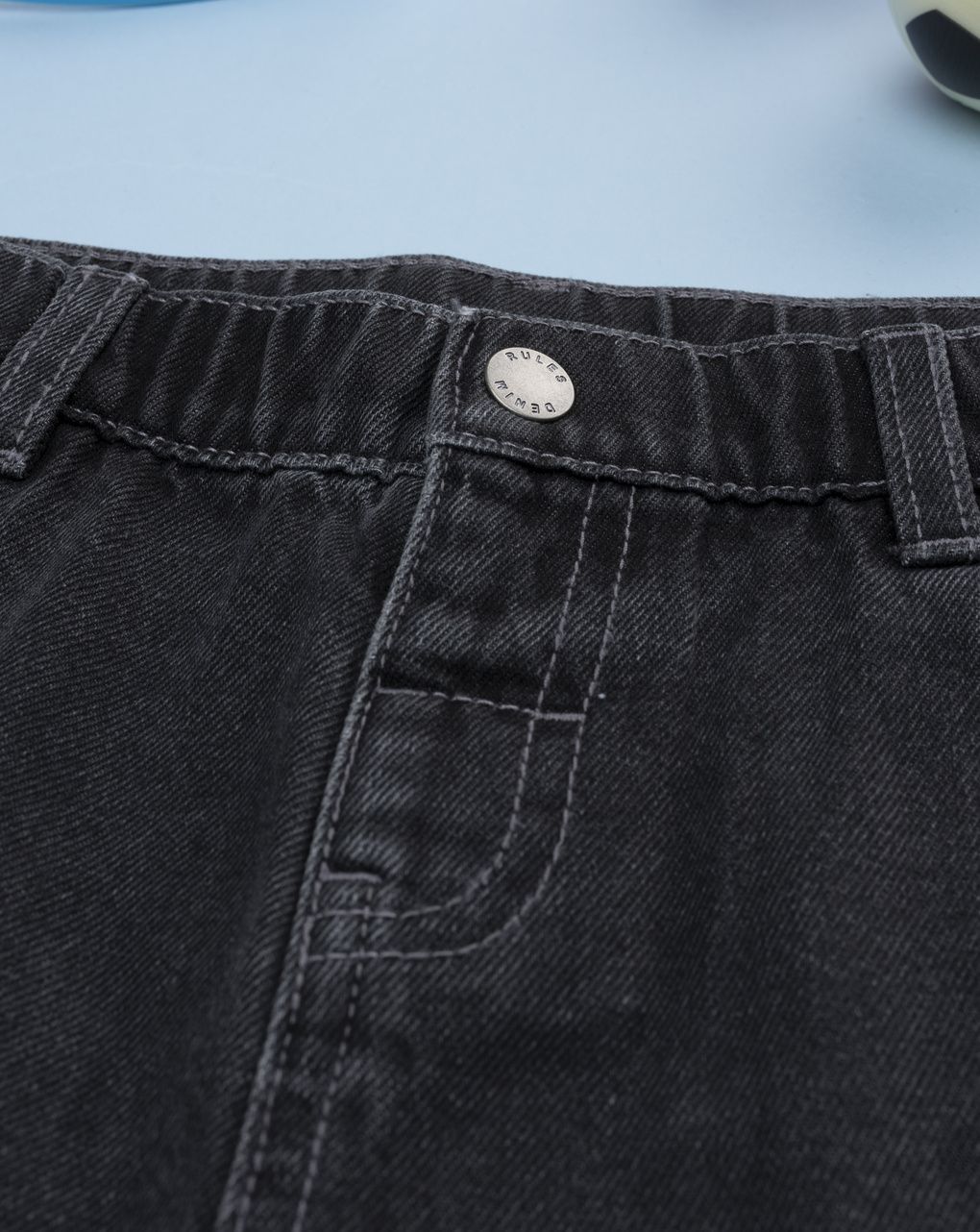 Pantalone denim bimbo grigio