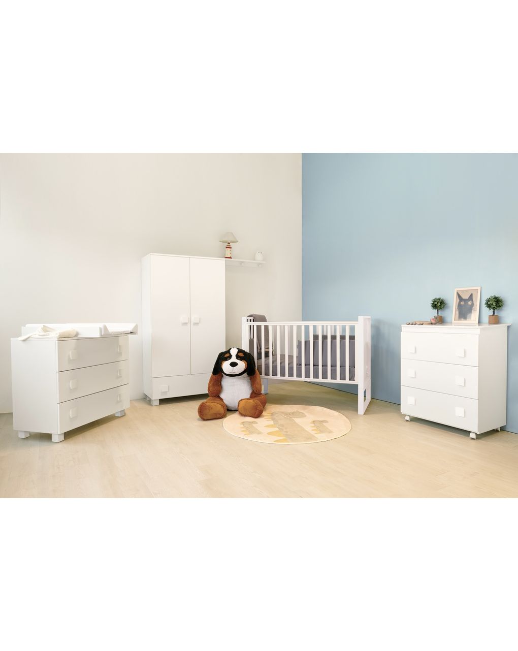 Letto infinito naturale-bianco c/tessile muslin sabbia- italbaby