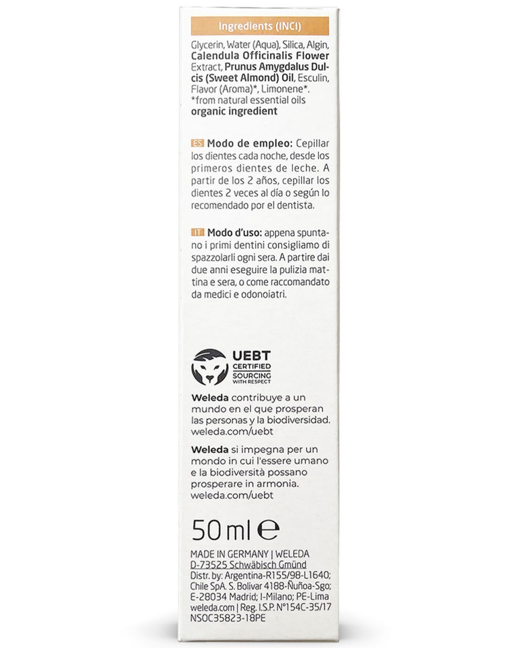 Dentifricio per bambini 50 ml- weleda