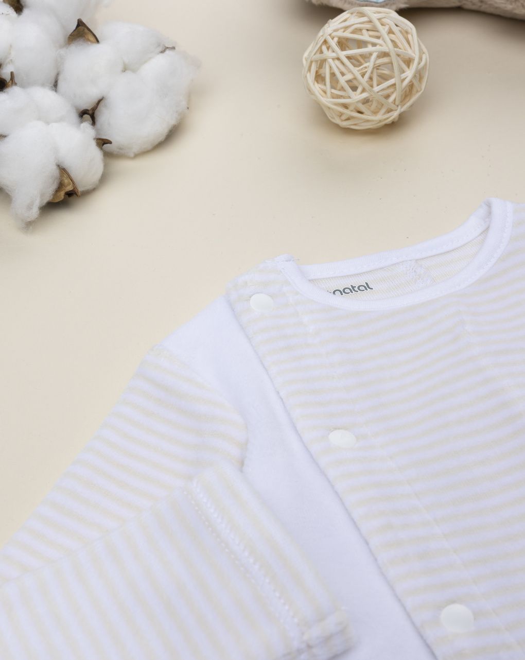 Tutina ciniglia bimbo bianca patch e ricami