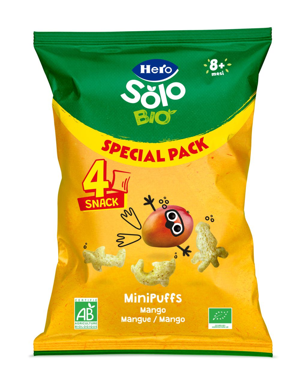 Solo bio multipack minipuff mango 4x15gr - hero