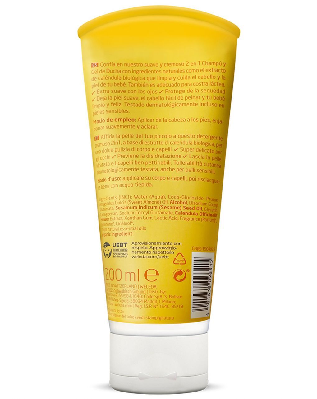 Babywash corpo & capelli calendula 200 ml - weleda
