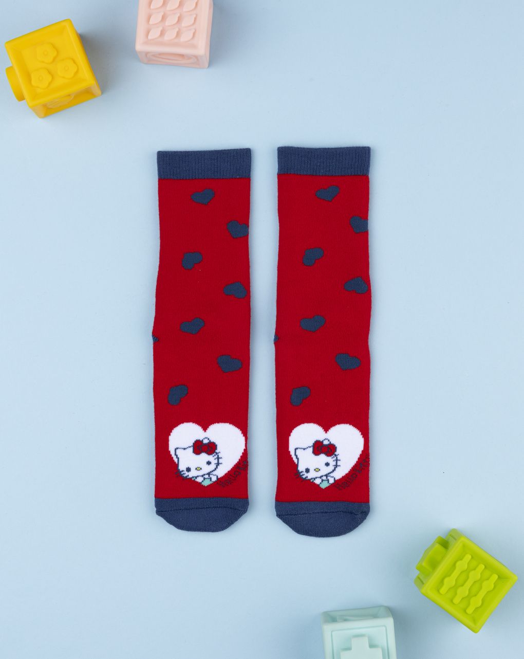 Calze antiscivolo rosse bambina hello kitty