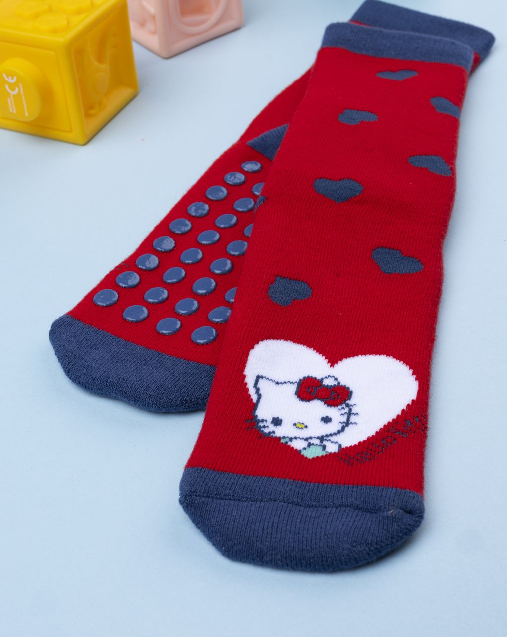 Calze antiscivolo rosse bambina hello kitty