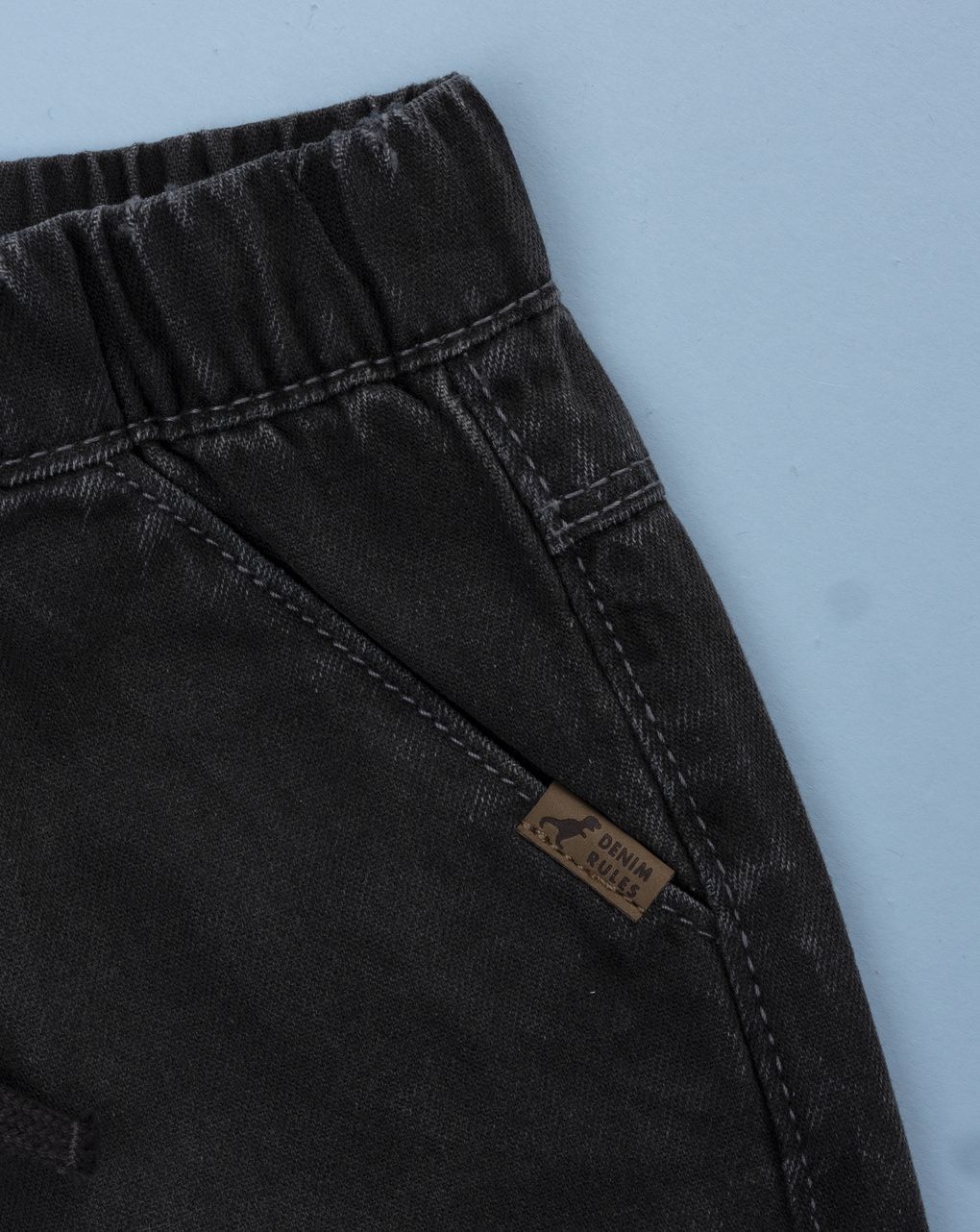 Pantalone denim bimbo grigio