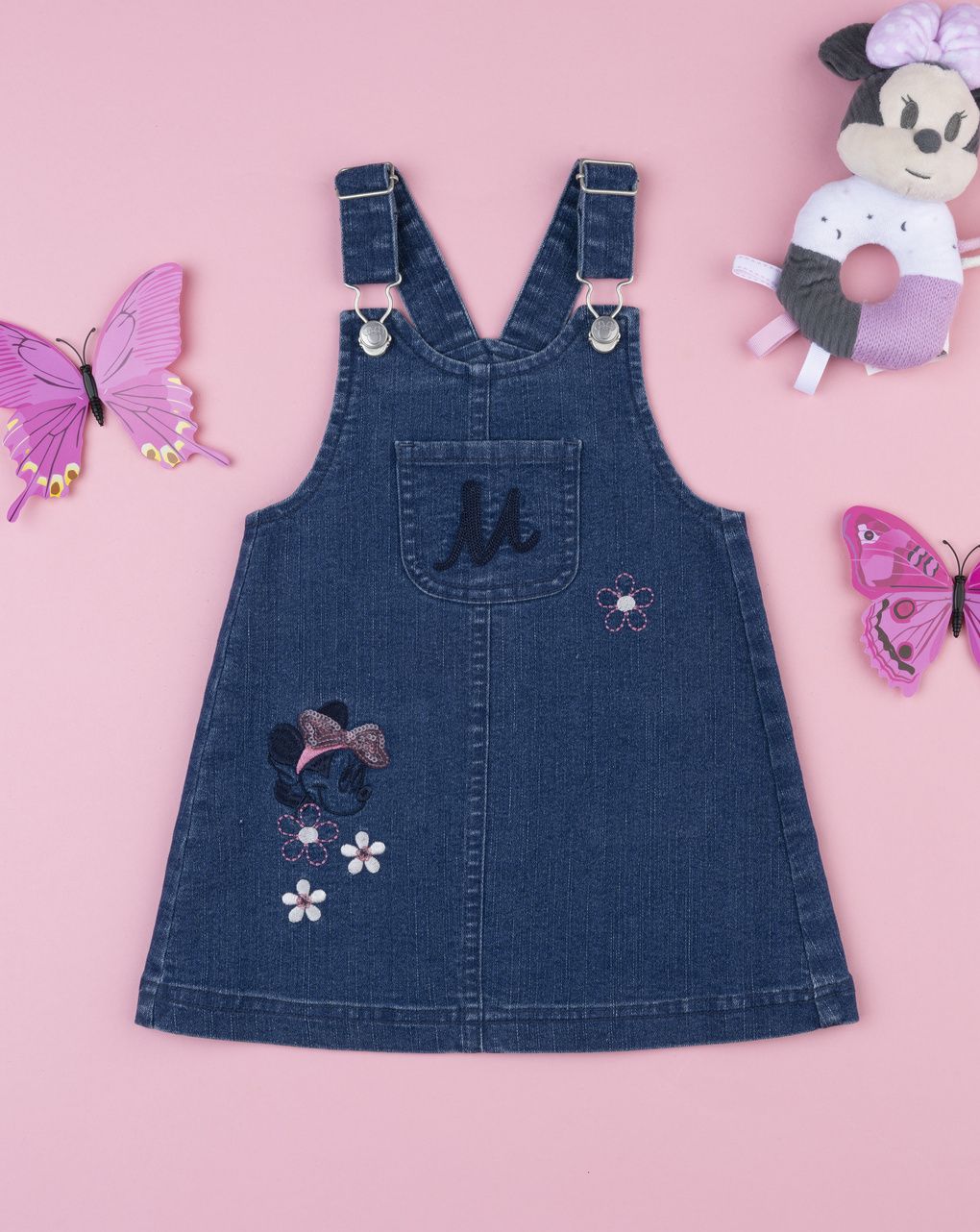 Salopette denim bimba minnie