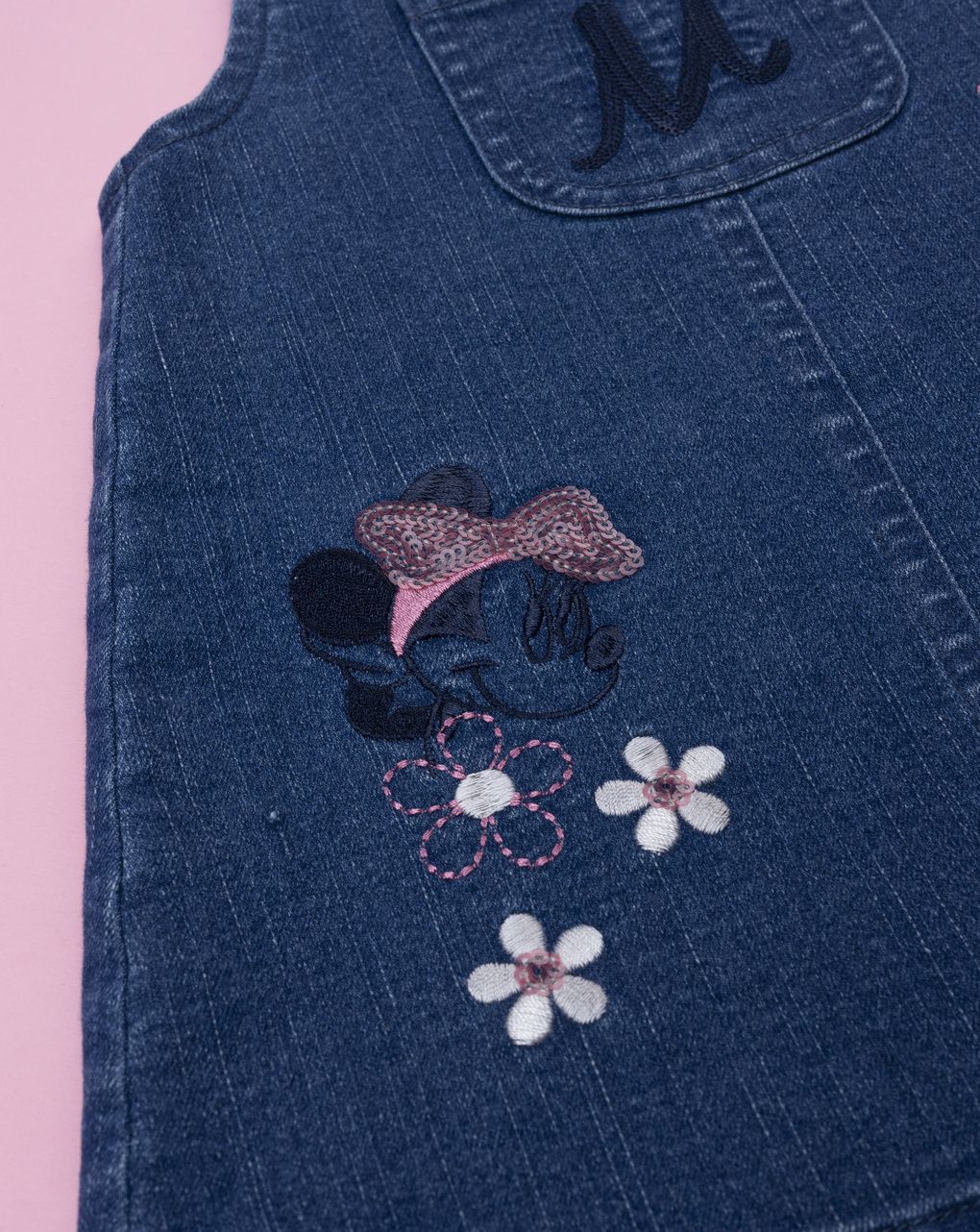 Salopette denim bimba minnie