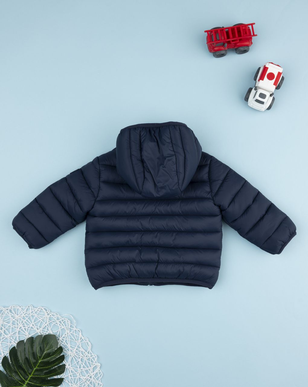 Giacca bimbo blu materiale riciclato