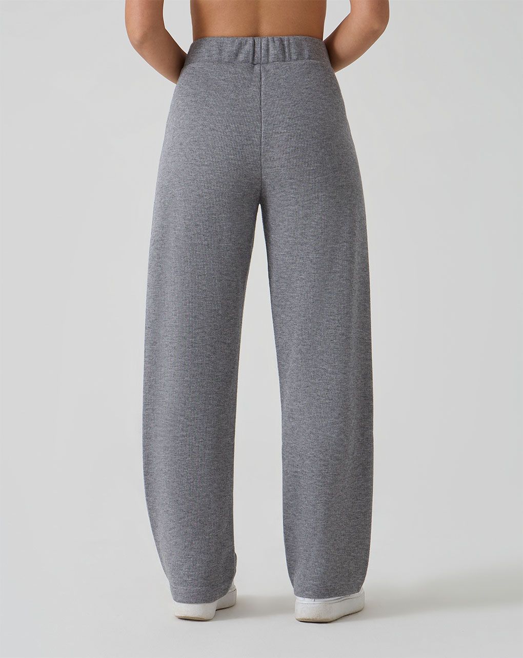 Pantapalazzo premaman fake tricot grigio