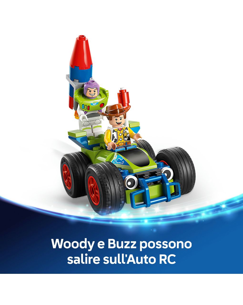 Lego disney pixar 43264 toy story: treno rc, auto, 4 minifigure 4+