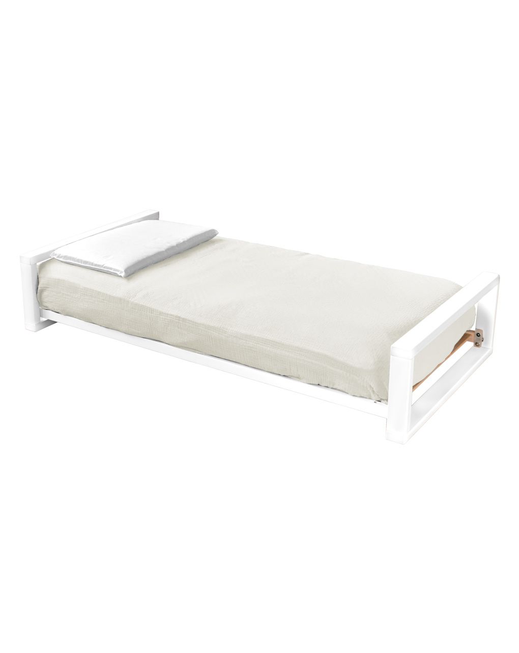Letto infinito bianco c/tessile muslin burro - italbaby