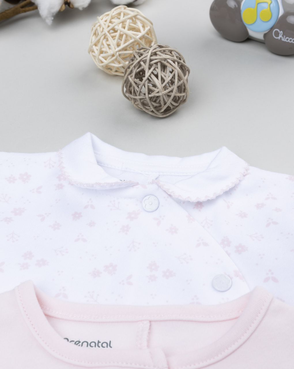 Tutine neonata bianco/rosa coniglietto