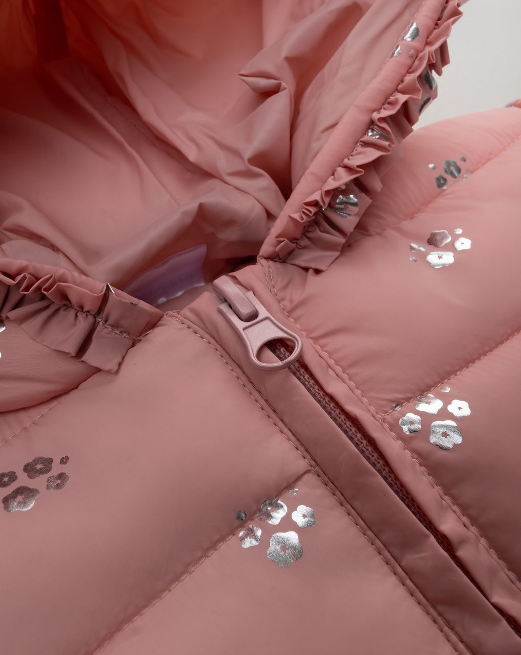Giacca bimba rosa con allover