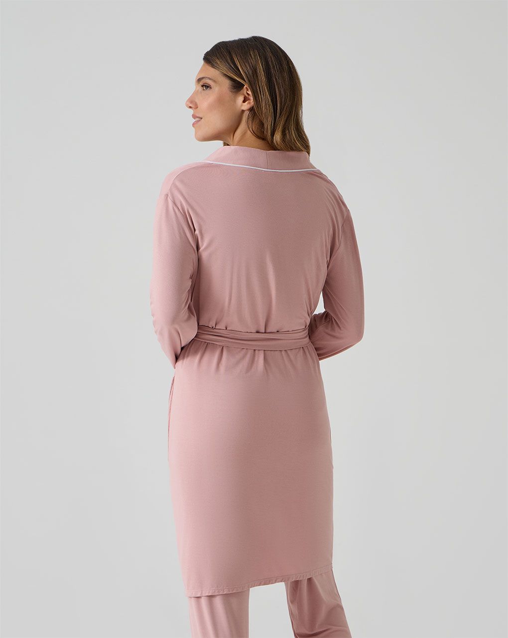 Vestaglia premaman rosa cipria