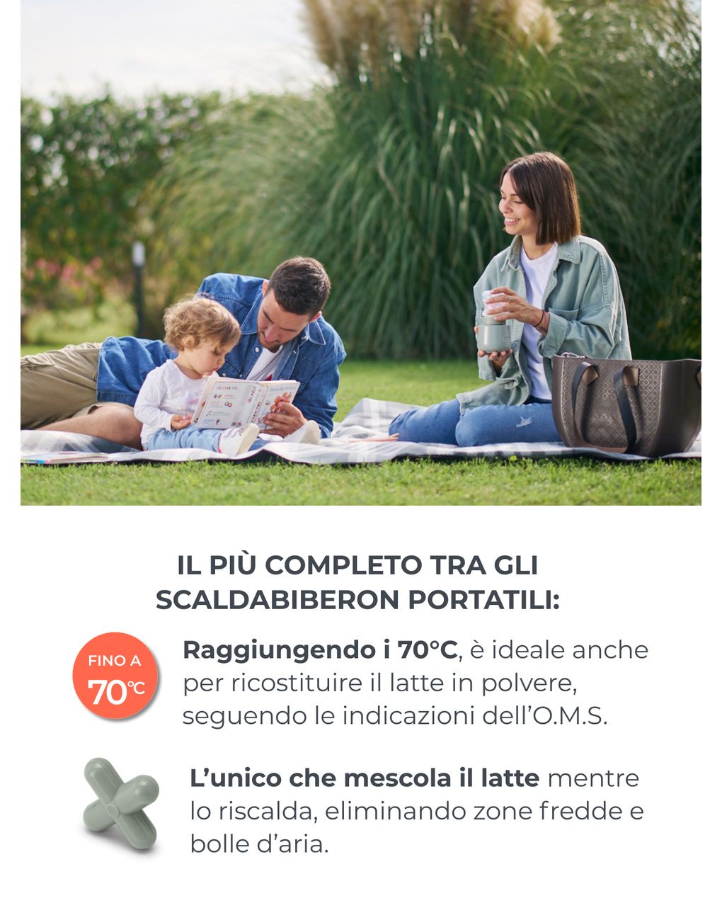 Scaldabiberon portatile mix70 universale con funzione di mescolamento 1164 - nuvita