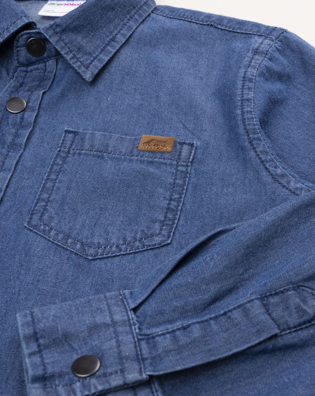 Camicia bambino blu denim