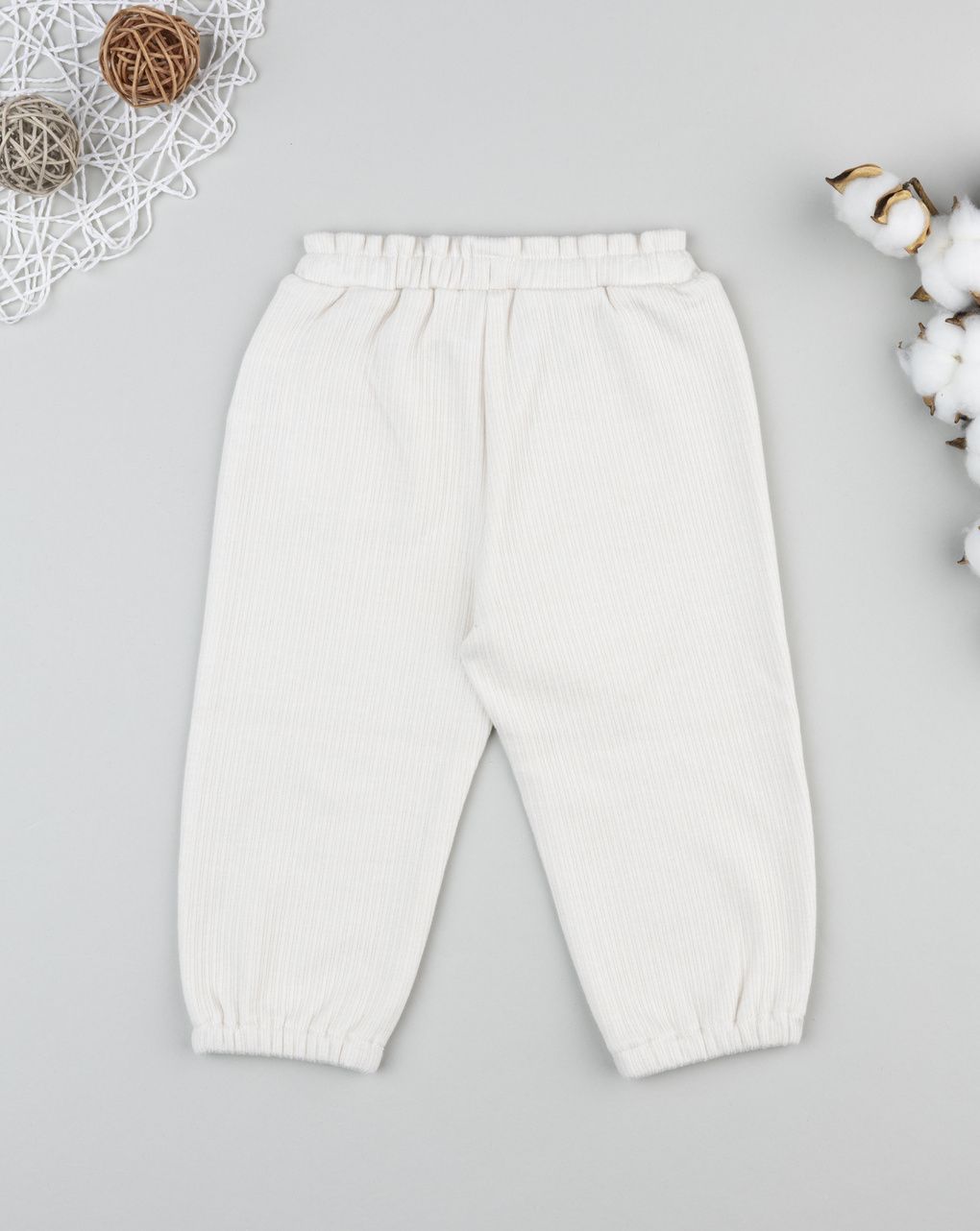 Pantalone bimba bianco a coste