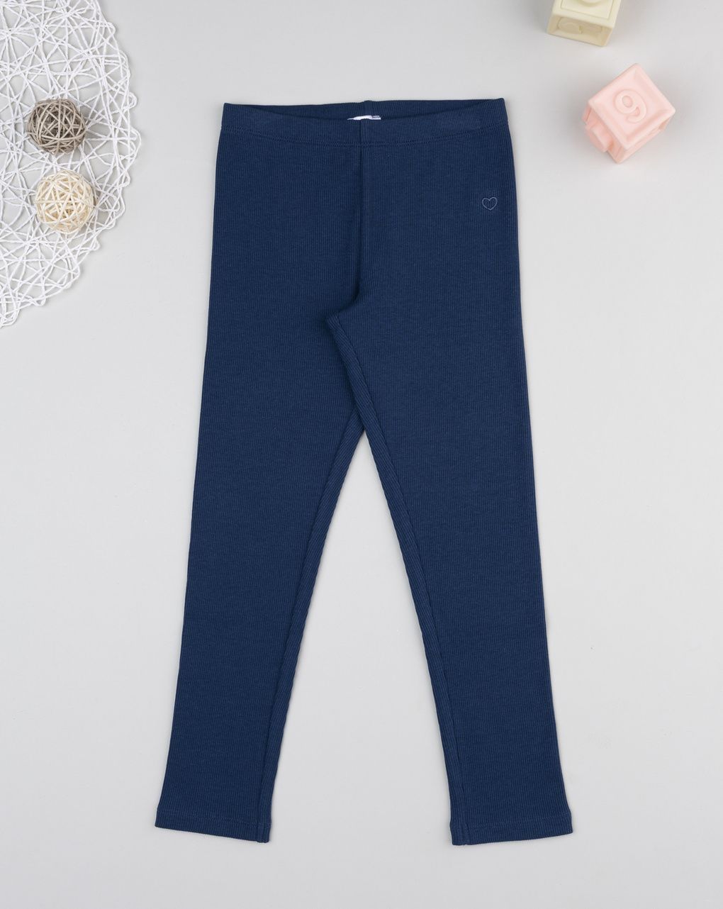 Legging bimba blu cuore