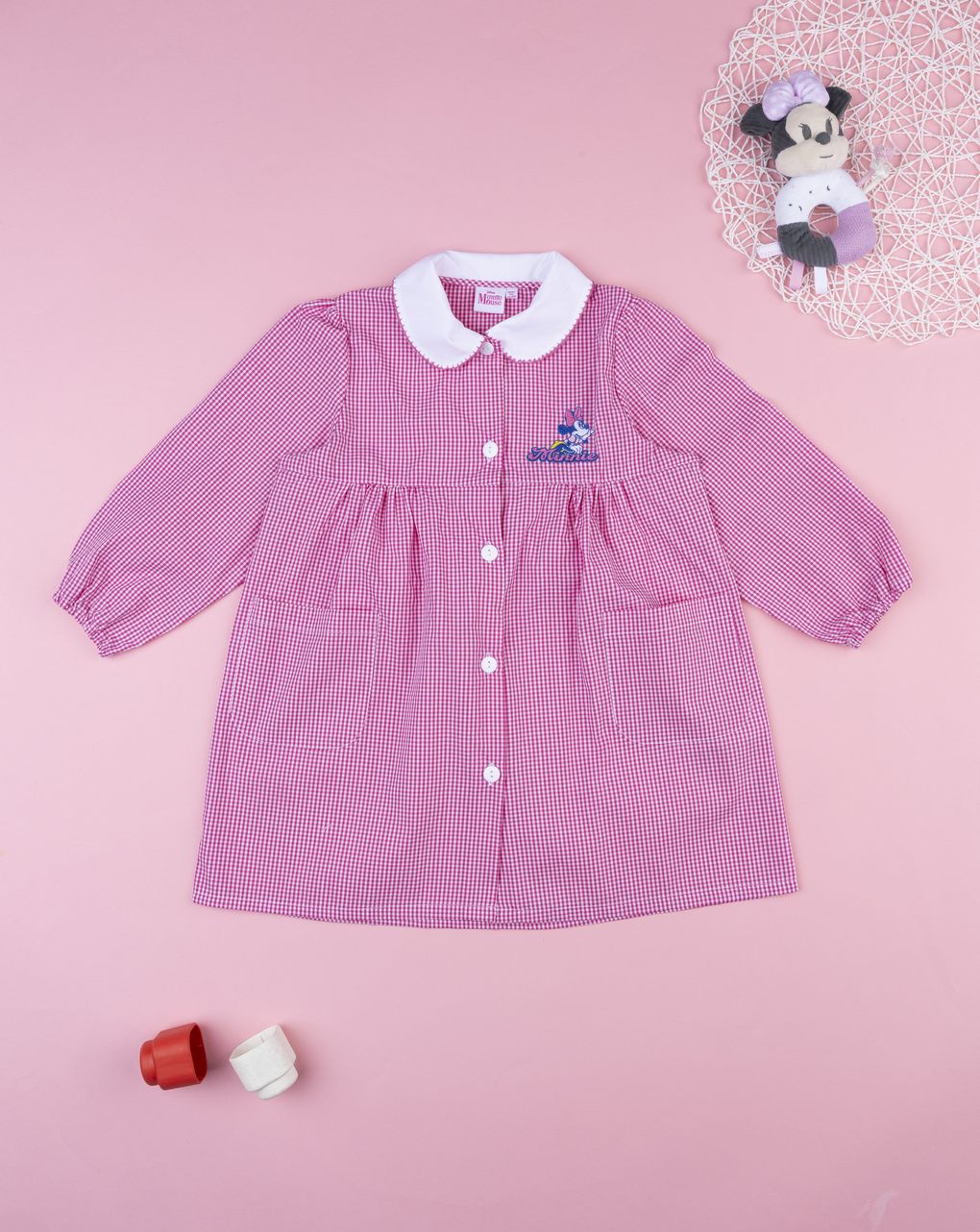 Grembiule rosa bambina disney minnie