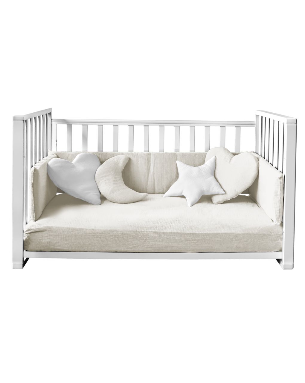 Letto infinito bianco c/tessile muslin burro - italbaby