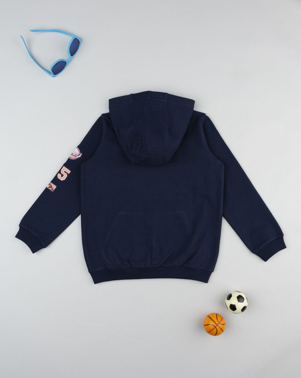 Felpa bambino blu con patch