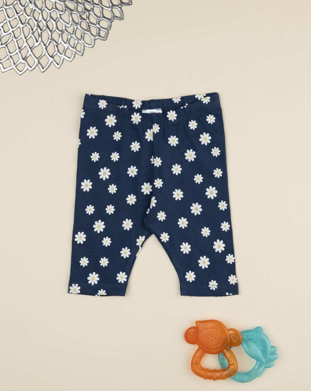 Leggings 3/4 bimba blu margherite