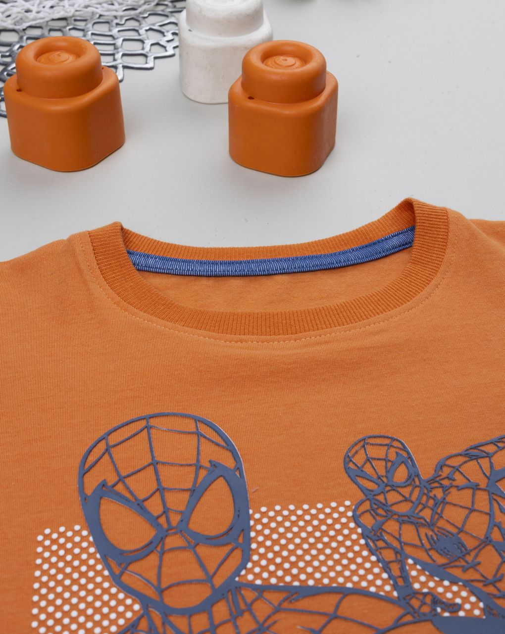T-shirt bambino spiderman arancione