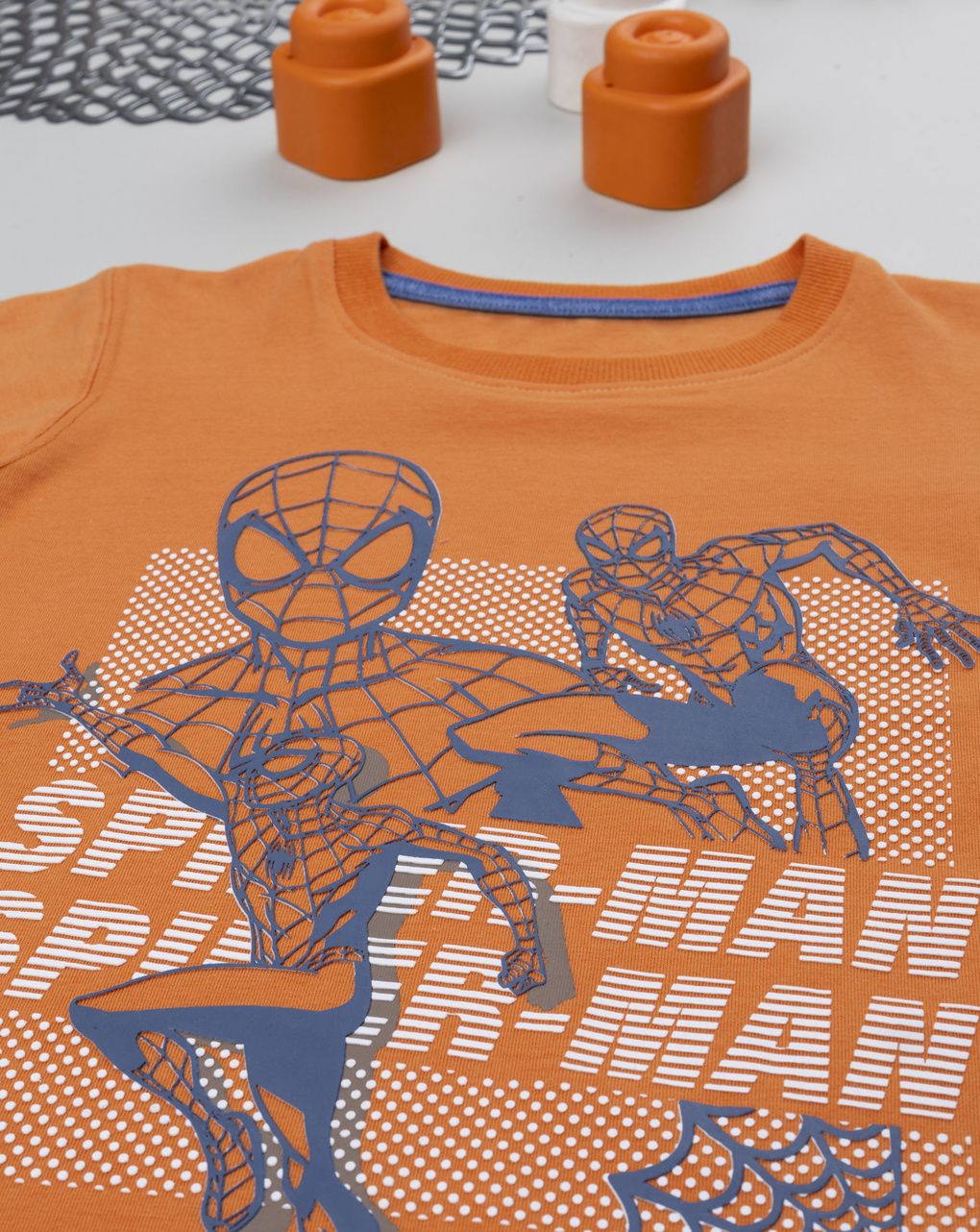 T-shirt bambino spiderman arancione