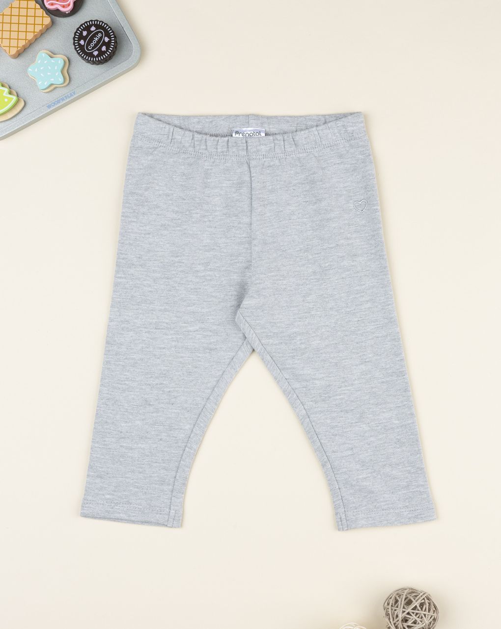 Legging bimba grigio chiaro
