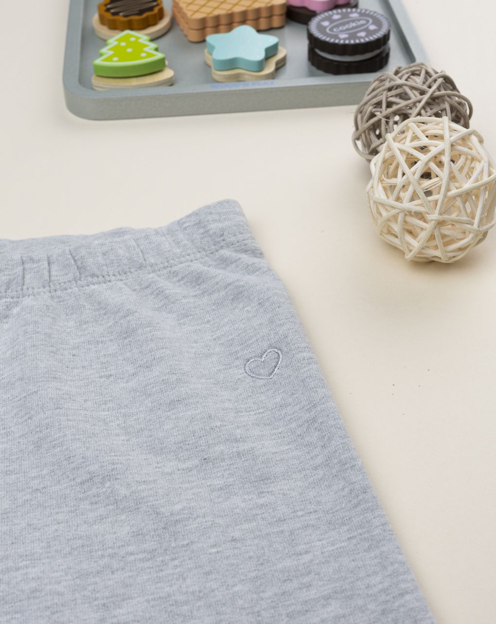 Legging bimba grigio chiaro