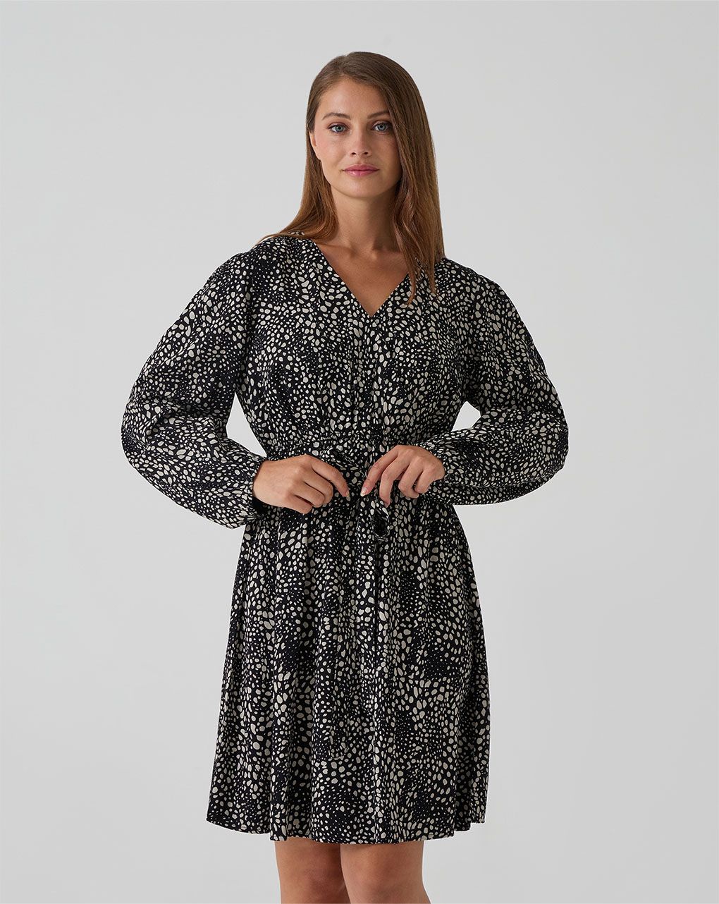 Abito premaman allattamento fantasia allover