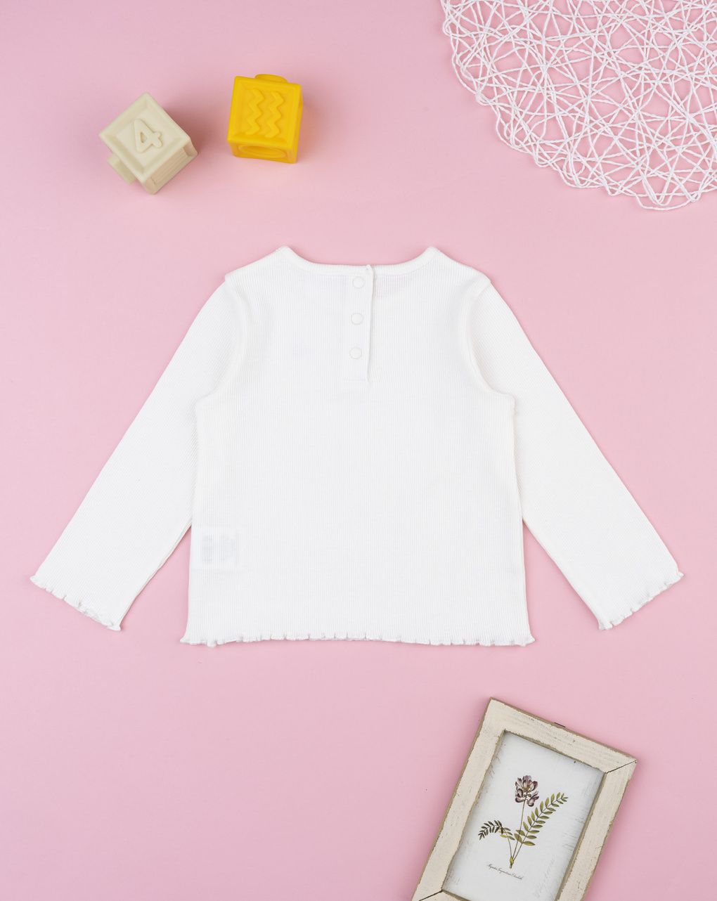 T-shirt costina bimba bianca