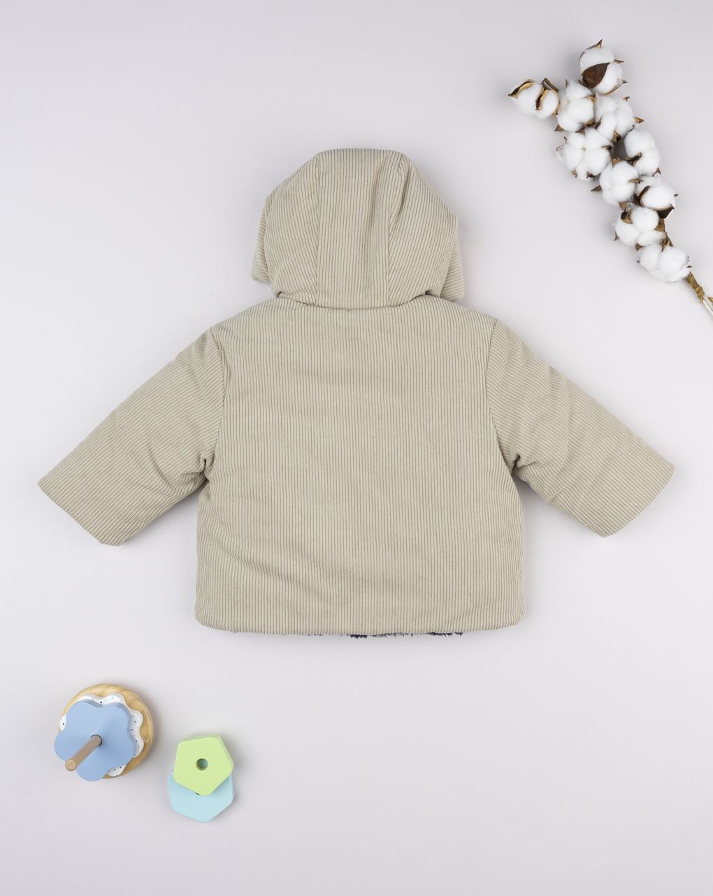 Giacca reversibile bimbo beige