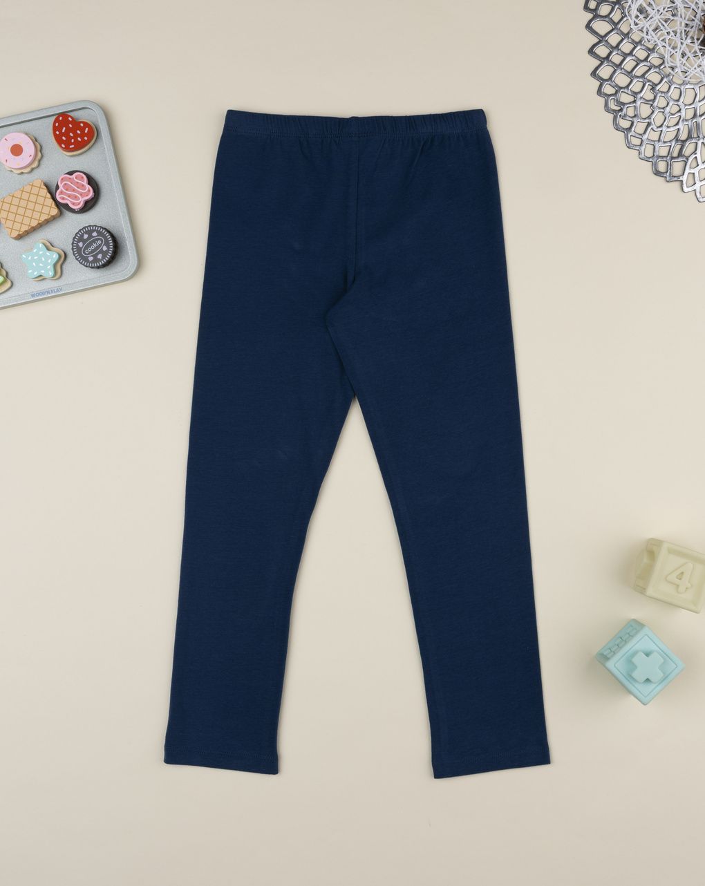 Legging bimba blu fiori