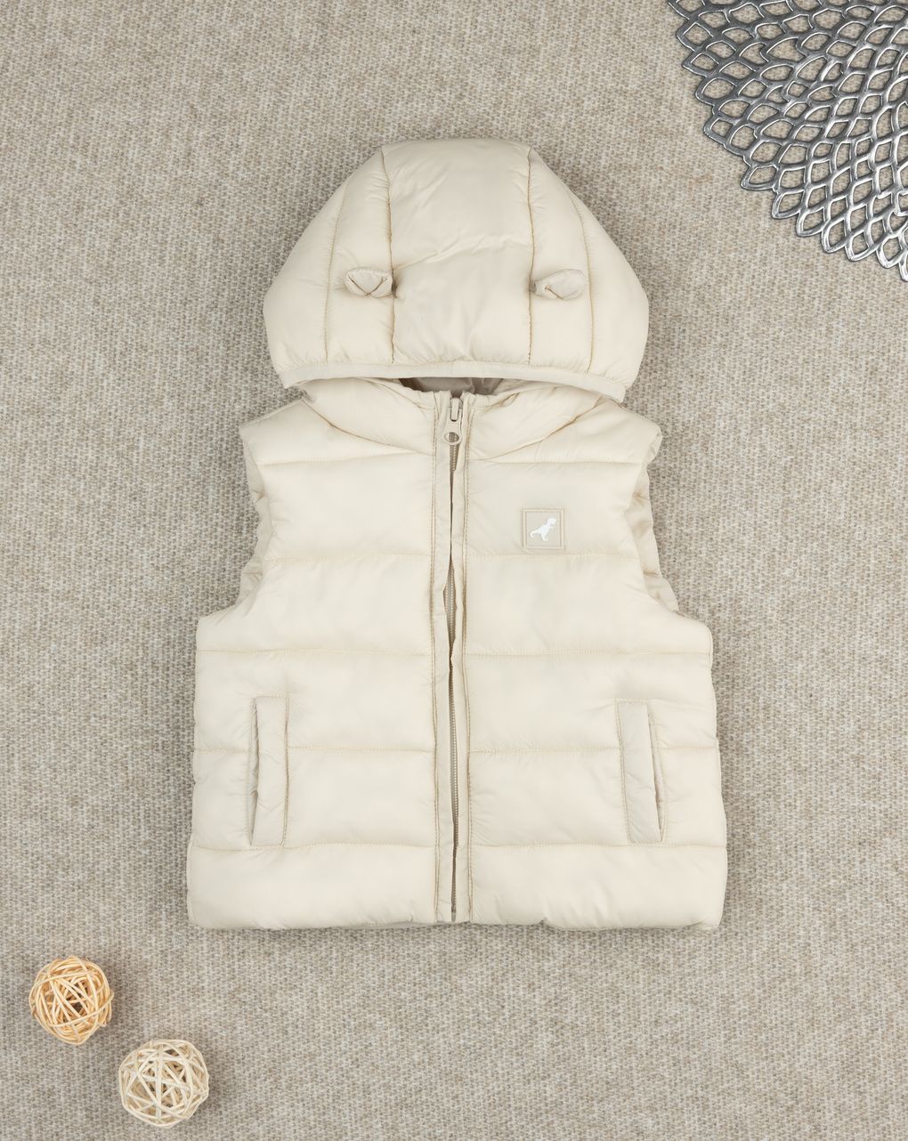 Gilet bimbo bianco nylon riciclato