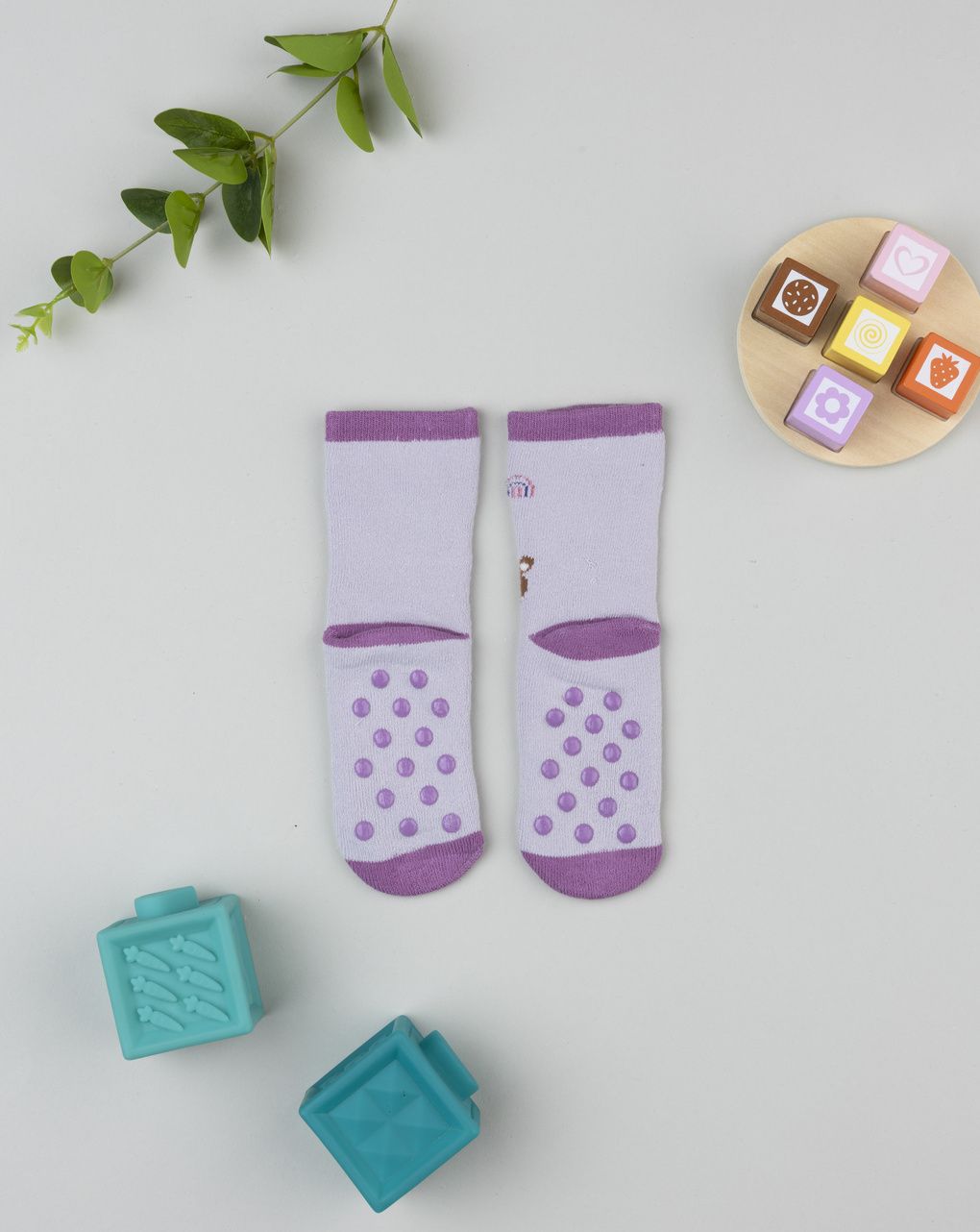 Antiscivolo bimba grigio orsetti