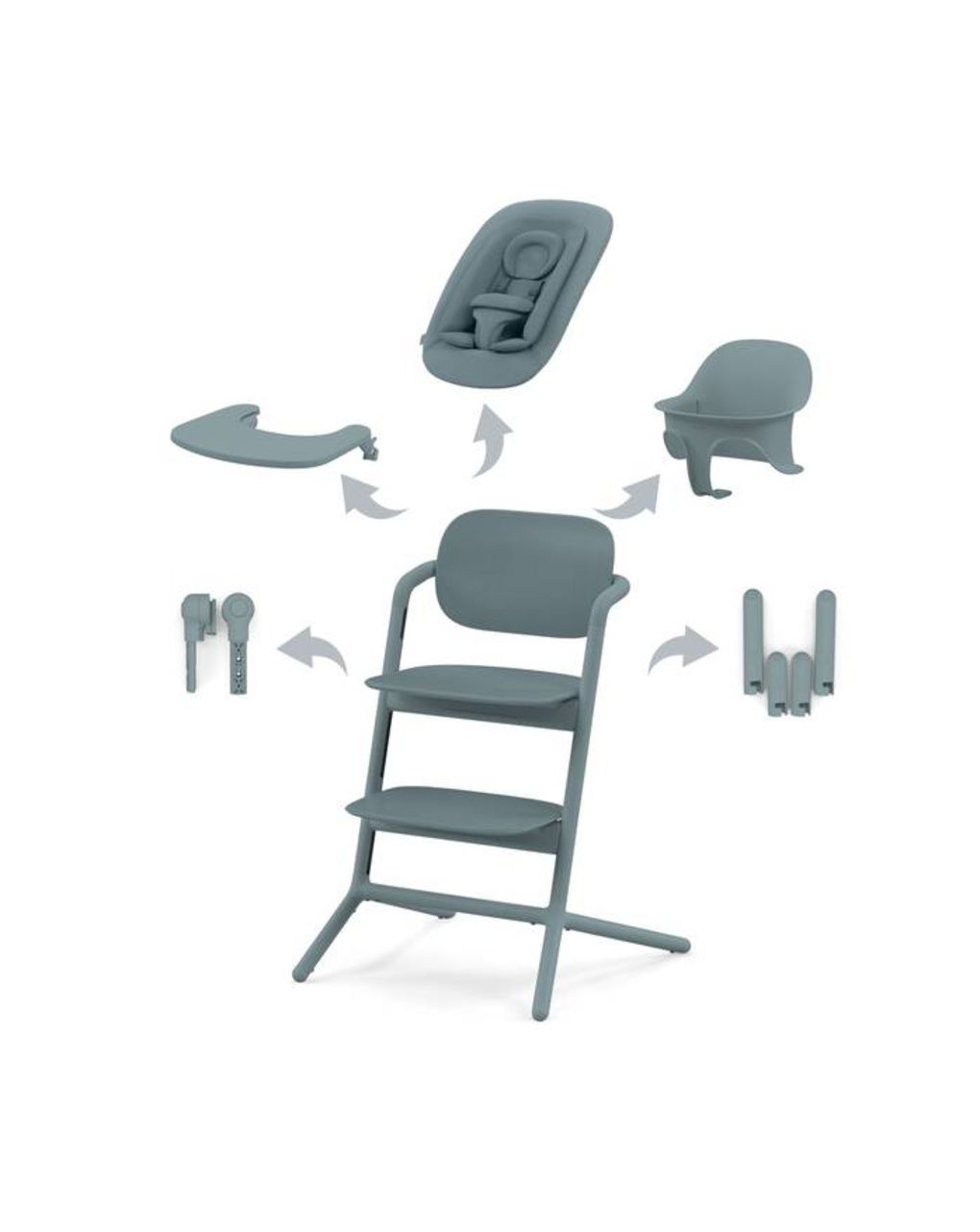 Seggiolone lemo 4-in-1 set stone blue - cybex