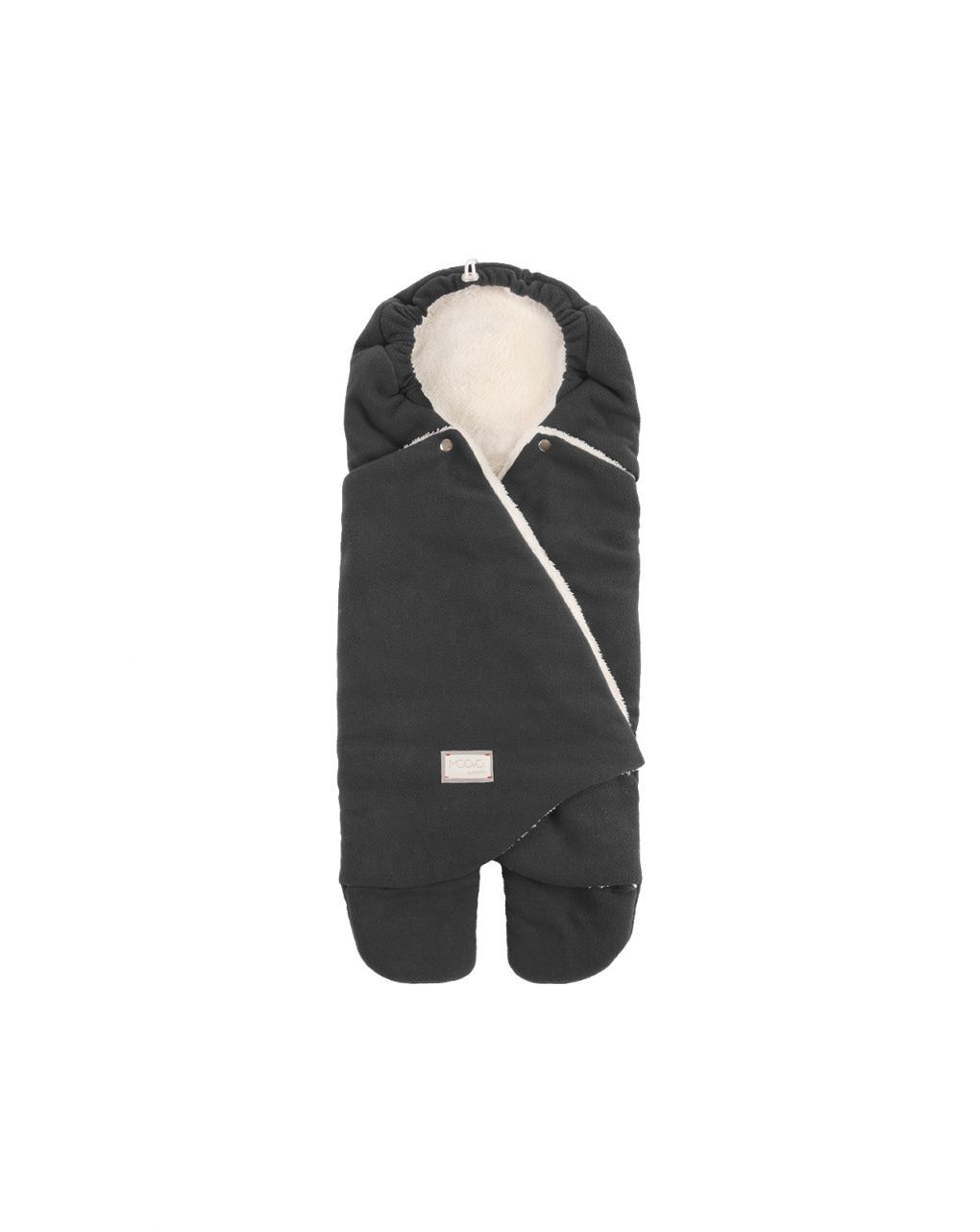 Sacco universale moovo per seggiolini junior cuddle antracite/panna - sacco morbido 0-10 mesi - nuvita