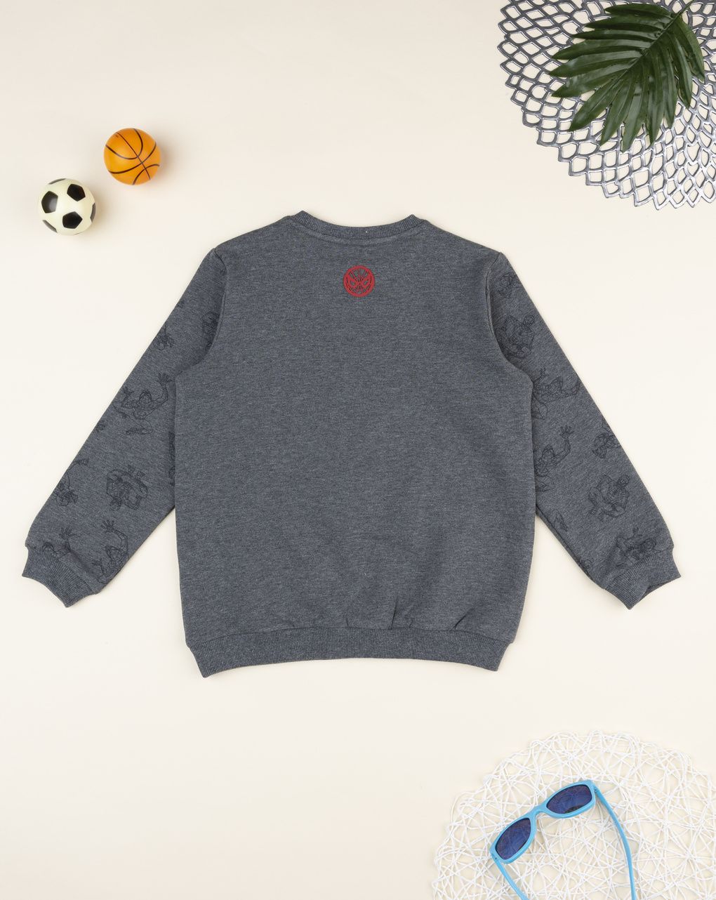 Felpa bimbo grigia spiderman