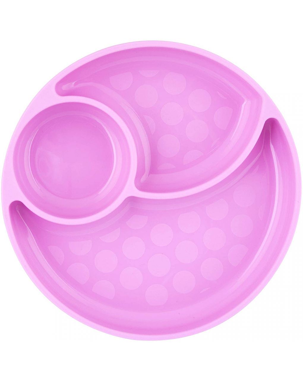 Piatto silicone a scomparti con ventosa 12 mesi + rosa - chicco
