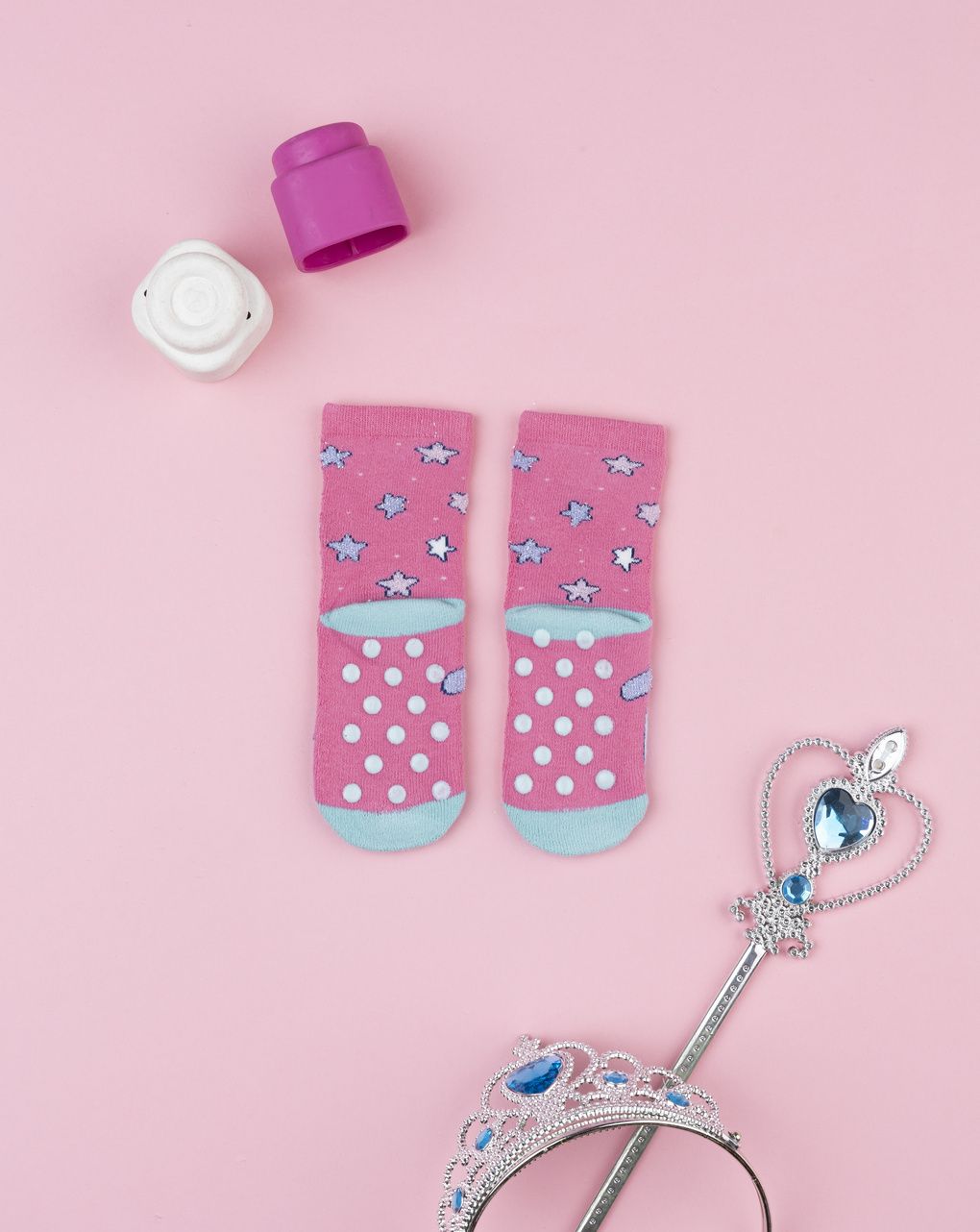 Antiscivolo bimba fucsia unicorno