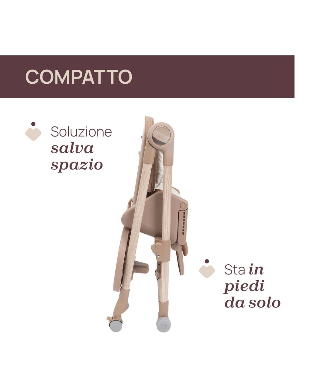 Seggiolone polly armonia terracotta - chicco