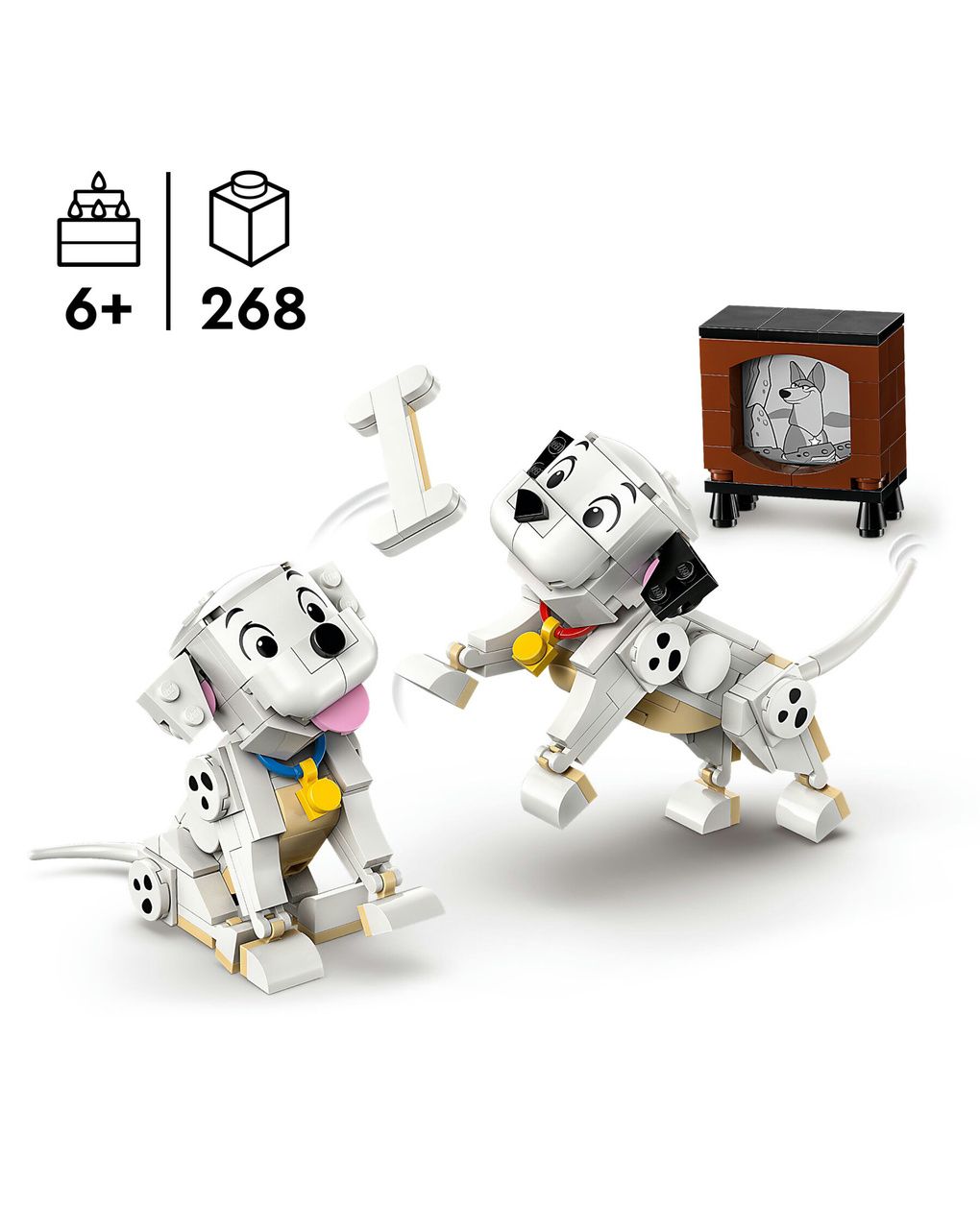 Lego disney 43271 pongo e peggy - la carica dei 101 6+