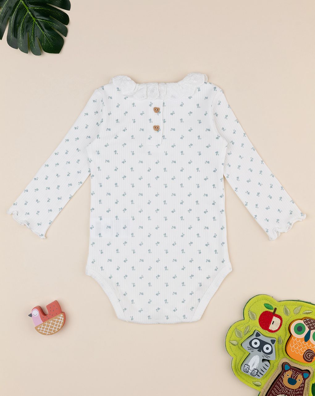 Body bimba bianco stampato