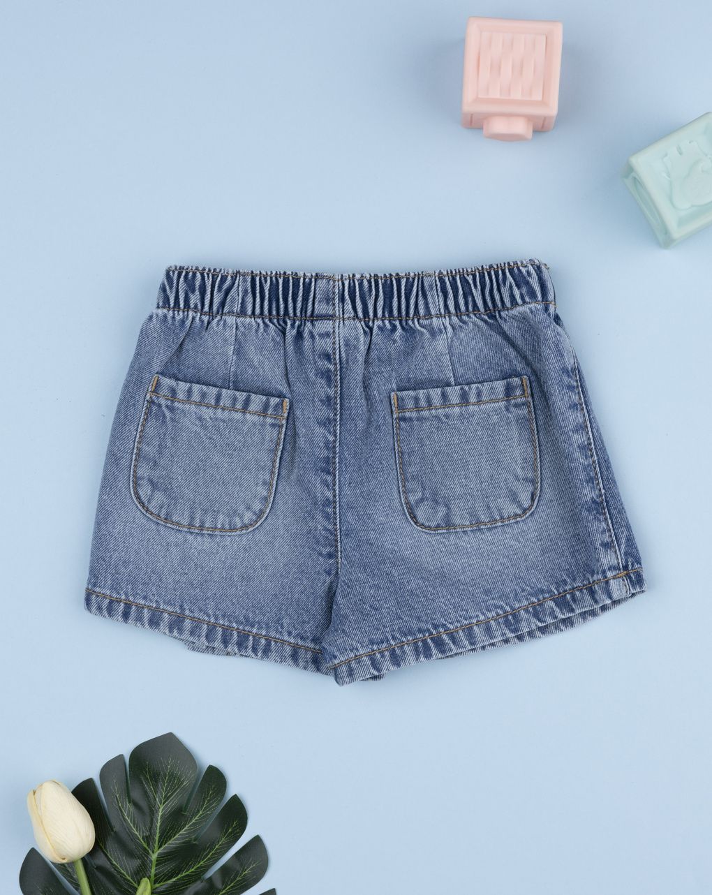 Gonna a pantalone denim bimba fiori