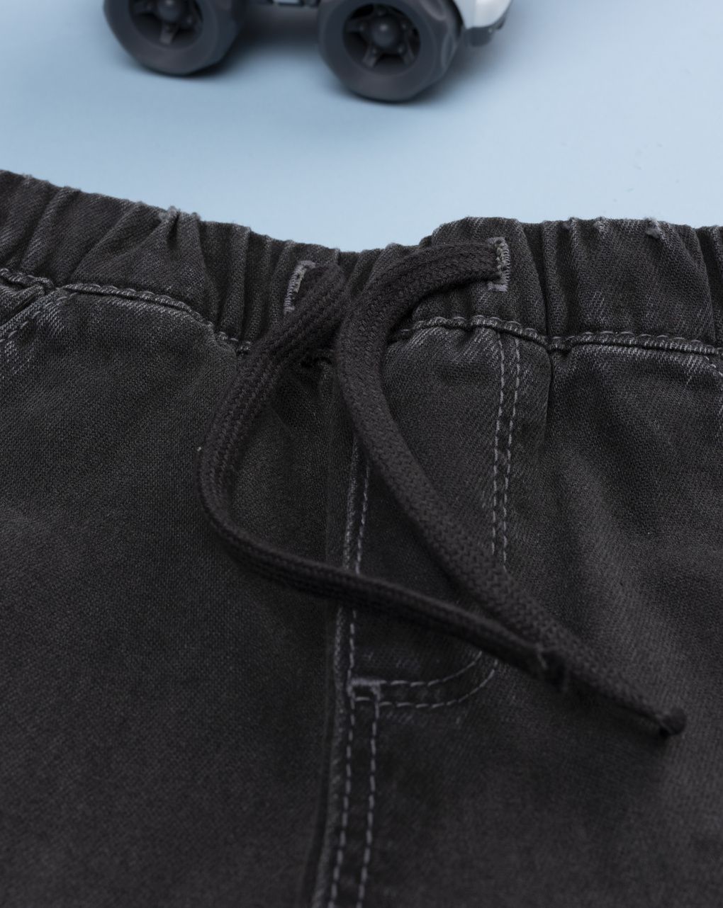 Pantalone denim bimbo grigio